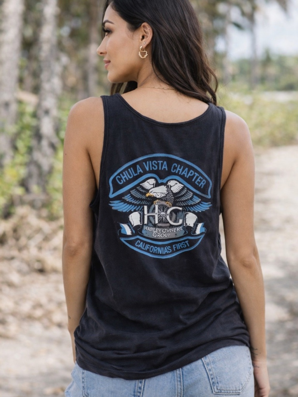Vintage Harley Davidson Black Chula Vista Graphic Tank XL